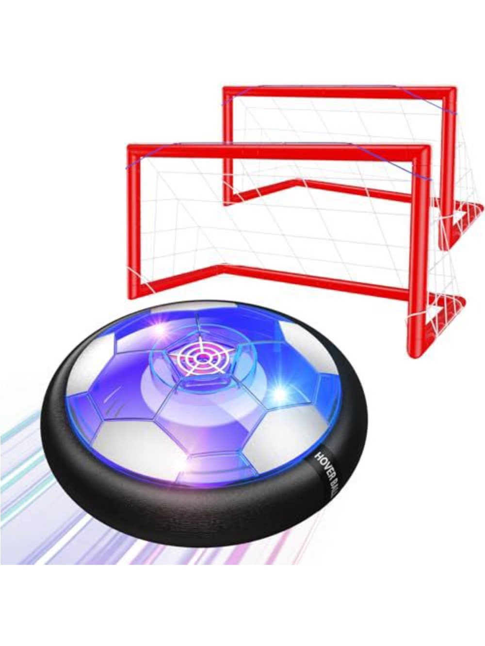 LED Hover Soccer Puck with Goals - Blue